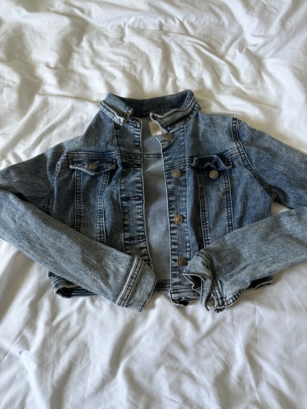 Cello Light Gray Wash Denim Jacket